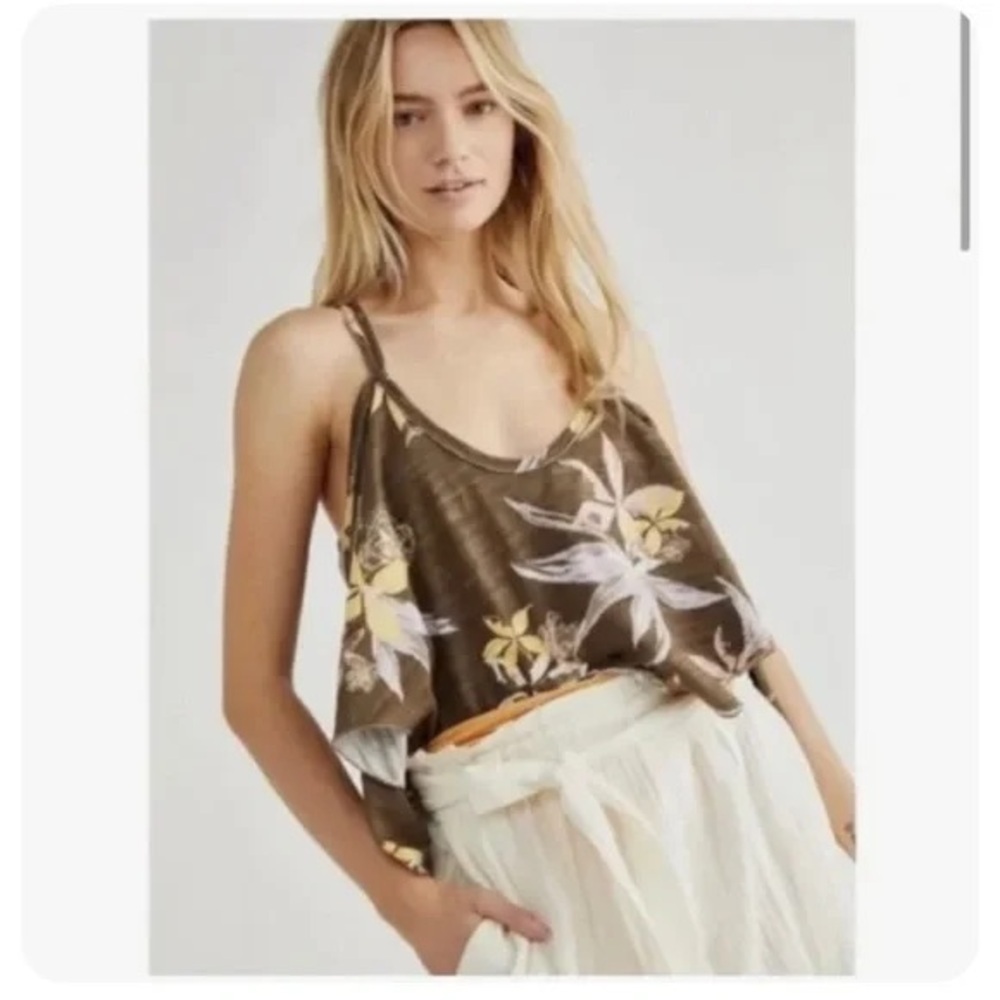 We The Free Army Combo Floral Tank Top NWT XS $58